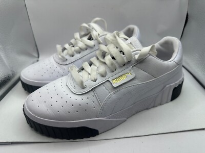 PUMA Women's Cali Sneaker White/Black Size 10