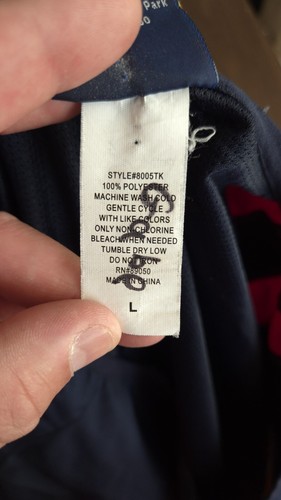 Cooperstown Dream Park Men Large Short Sleeve Blue Baseball Warm Up Jacket L311 - Picture 6 of 8