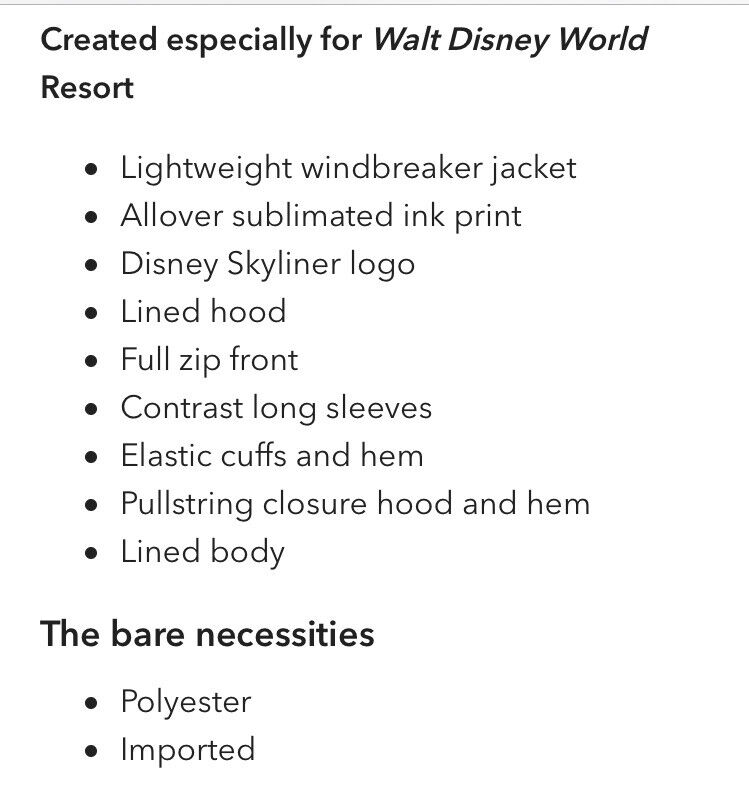 2020 Disney Parks Skyliner Windbreaker Jacket Adult Size XL 2020 Disney Parks Skyliner Windbreaker Jacket Adult Size XL