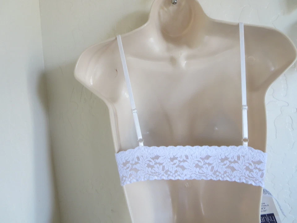 Bralette acolchado de encaje Hanky Panky Signature #487004, XS, BLANCO, NUEVO CON ETIQUETAS $58 Foto 3 de 4