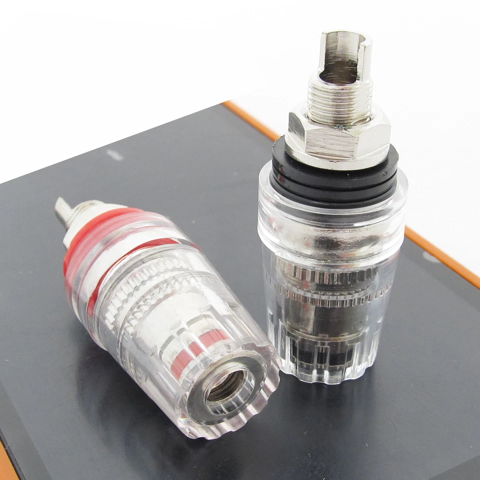 4x High Quality Nickel Plated HiFi Amplifier Speaker Terminal Binding Post 45mm - Image 2 of 4