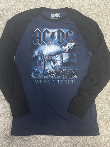 Camicia AC/DC We Salute You camicia a maniche lunghe camicia uomo taglia large patriotica