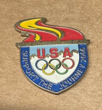 Vintage USA Olympics Support The Journey 2006 VISA Torch Pin
