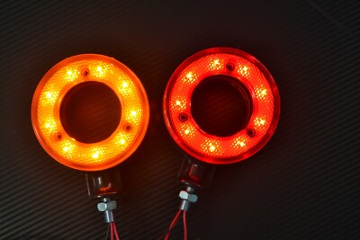 2 Pcs Rouge Blanc 24V LED Position Lights Pour Scania Volvo DAF MAN