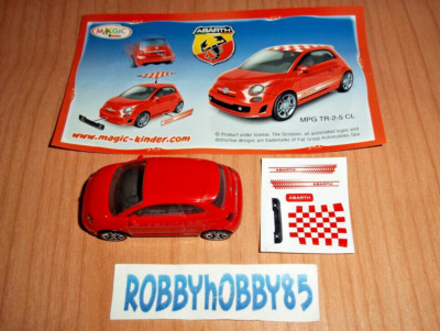 TR-2-5 CL FIAT 500 ABARTH RED + BPZ KINDER GRAND SURPRISE MINI ITALY 2013