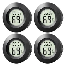 4-Pack Mini Hygrometer Indoor Humidity Meter, Indoor Thermometer Temperature 