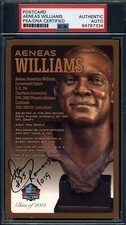 Aeneas Williams PSA DNA Signed Hall of Fame Bronze Bust Postcard Autograph