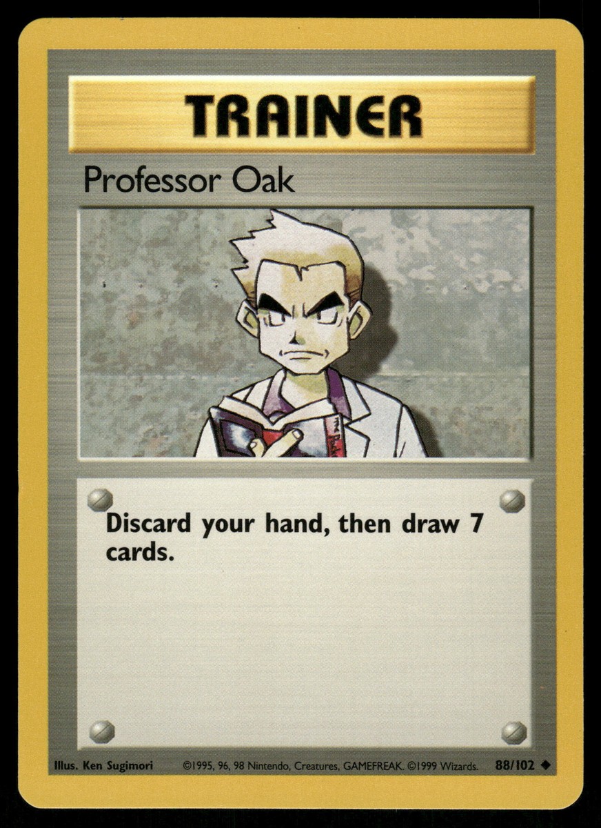 Professor Oak 088/102 Base Set Pokemon Card | eBay