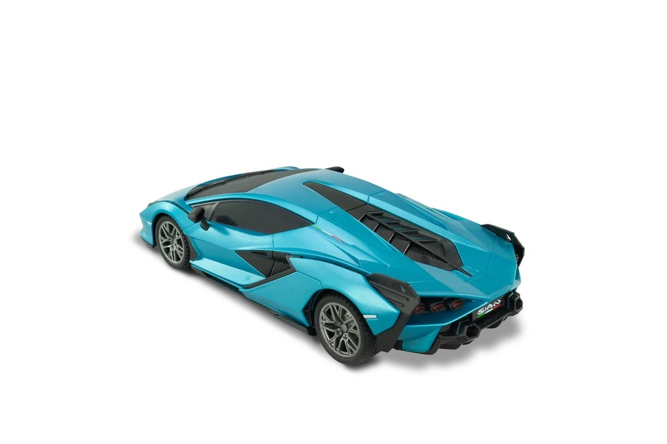Giocattolo Auto Radiocomandata in Plastica Lamborghini Sian Azzurra Scala 1:24 - Immagine 3 di 3