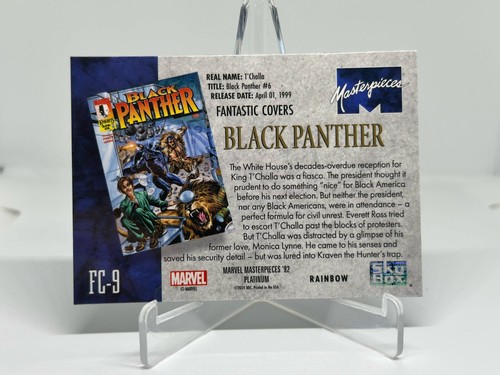2022 Upper Deck Marvel Masterpieces 92' Platinum BLACK PANTHER Rainbow Covers - Picture 2 of 2