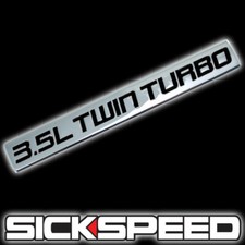 Black Metal 3.5l Twin Turbo Engine Motor Badge Emblem For Trunk Hood Door
