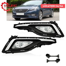 Pair Driving Lamp Fog Lightcover For Hyundai Sonata 2015 2016 2017 Leftright