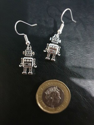 Damen Roboter Gamer Haken Ohrringe doppelseitig Geschenk Charm Technologie Roboter