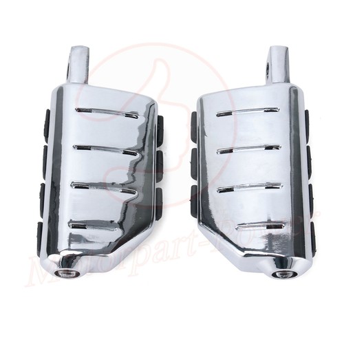 Chrome 1-1/4" Highway Foot Pegs Pedals Footrest Crash Bar For Harley Motorcycle - Picture 10 of 12