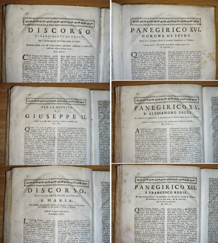 Venini PANEGIRICI E DISCORSI SACRI: su SANTI e MARIA nei VANGELI 1 edizione 1782 - Picture 12 of 20