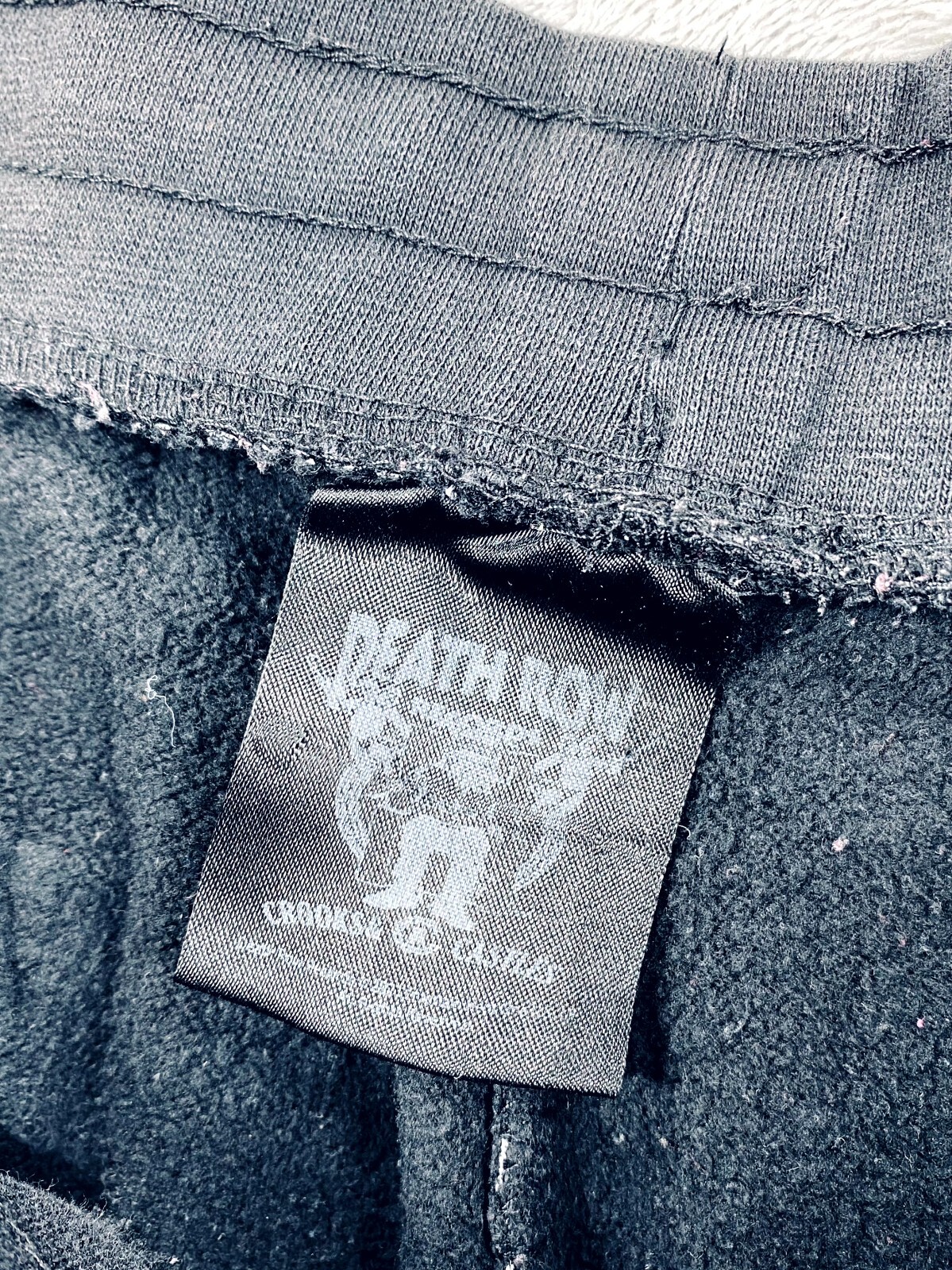 FILA Crooks & Castles Death Row corto uomo XL nero grafico foderato in pile elastico in vita