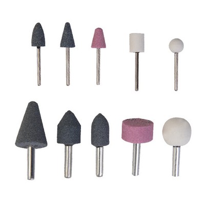 10 pcs MOUNTED GRINDING POLISHING /& CARVING STONE SET