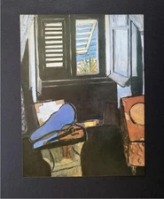 Henri Matisse "Interior with a Violin" Mounted offset Lithograph Print 1990