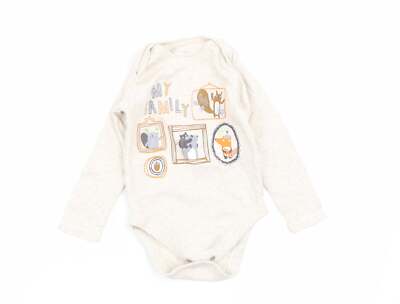 Muskat Jungen Beige Baumwollmischung Strampler Größe 12-18 Monate