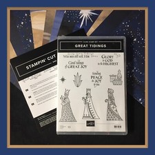 Stampin' Up GREAT TIDINGS Stamps, WISE MEN Dies  O HOLY NIGHT DSP 429