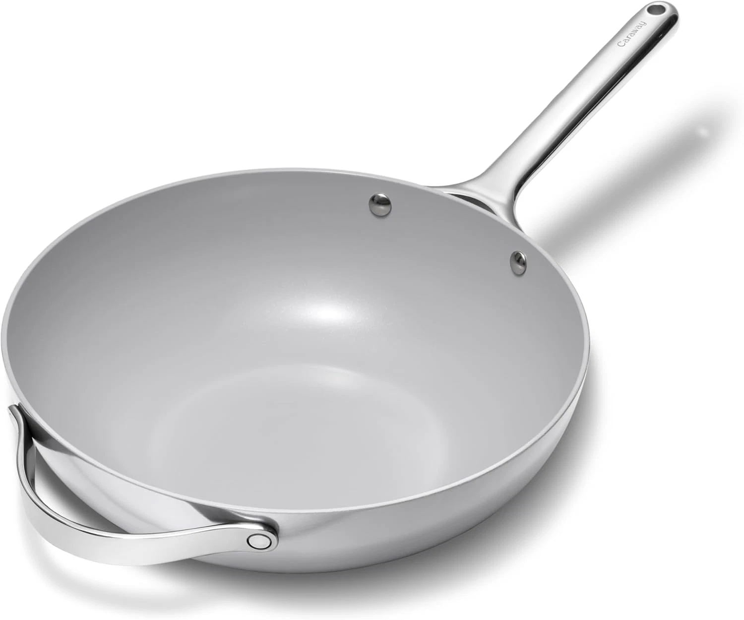 12” Non-Stick Stir Fry Pan - Chemical-Free, High-Walled, Stainless Steel Handle
