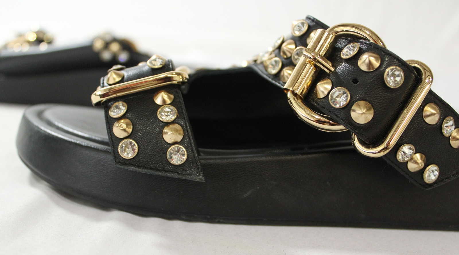PANTOFOLA D’ORO Tosca Blu Ciabatte da donna con borchie oro Luna Platform LB3 nere US:9 UK:7 EU:40
