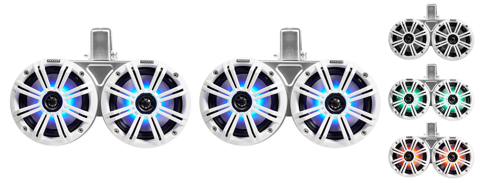 4 KICKER 45KMTDC65W Dual 65 2 8 динамиков для морского вейкборда Ресивер Усилитель Комплект