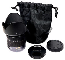 Panasonic Lumix G Vario 14-45 mm f/3.5-5.6 obiettivo zoom + tappi/cappuccio/borsa #4477
