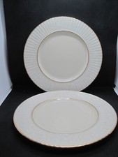2 Lenox USA Citation Lace Gold Trim Temple Collection Dinner Plates