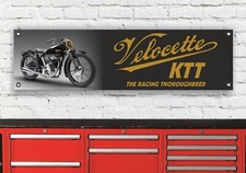 BR539B VELOCETTE KTT (EARLY) 350 GARAGE WORKSHOP FLEXIBLE BANNER SIGN