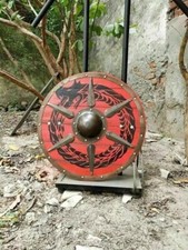 Medieval Wooden Shield 24" Heavy Shield Handmade Battle Ready Viking Shield