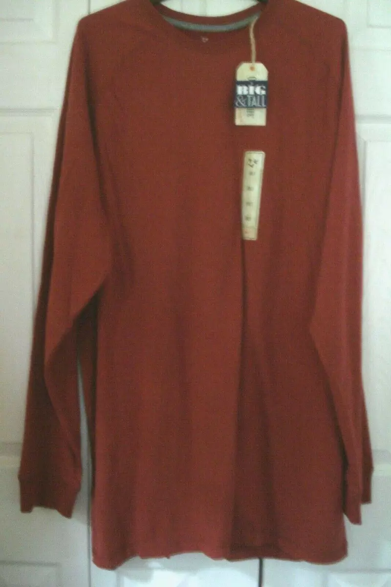 Mens Big Tall Outdoor Life Knit Shirt Size XXLT Bonfire Heather NWT