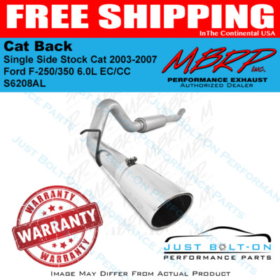 MBRP 4in. Cat-Back Single Side Exhaust (Stock Cat) | Ford F-250/350 6.0L EC/CC (03-07) (S6208409) main image 0