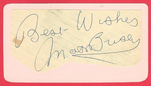 MATT BUSBY MANCHESTER UTD FC MGR 1945-1969 EX LIVERPOOL RARE ORIGINAL AUTOGRAPH - Picture 2 of 3