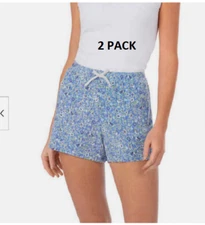 JANE & BLEECKER WOMEN'S 2 PACK SLEEP SHORT (DITSY BLUE  SMALL)NWOT