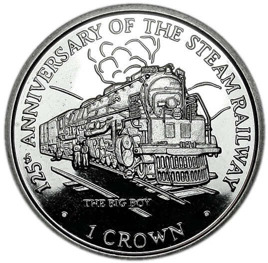 ISLE OF MAN 1 Crown 1998 BU '125th Anniversary of Steam Railway' (8 coins) - Image 3 of 4