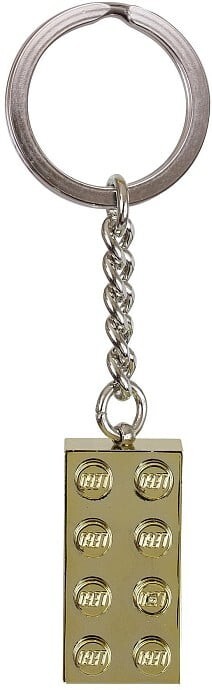 LEGO 850808 Portachiavi Mattone Dorato Cromo NUOVO OVP