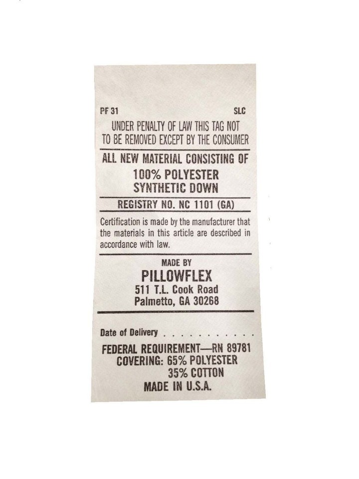 Synthetic Down Alternative Pillow Form Insert Multiple Sizes Karate