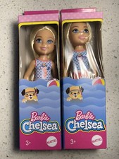 LOT 2 MATTEL BARBIE CHELSEA BEACH DOLLS/ 2 MERMAID SUITS DOLLS NEW
