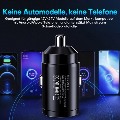 Zigarettenanzünder Metall 2 USB Ladegerät KFZ LKW Auto Ladeadapter Handy DHL - Bild 13 von 16