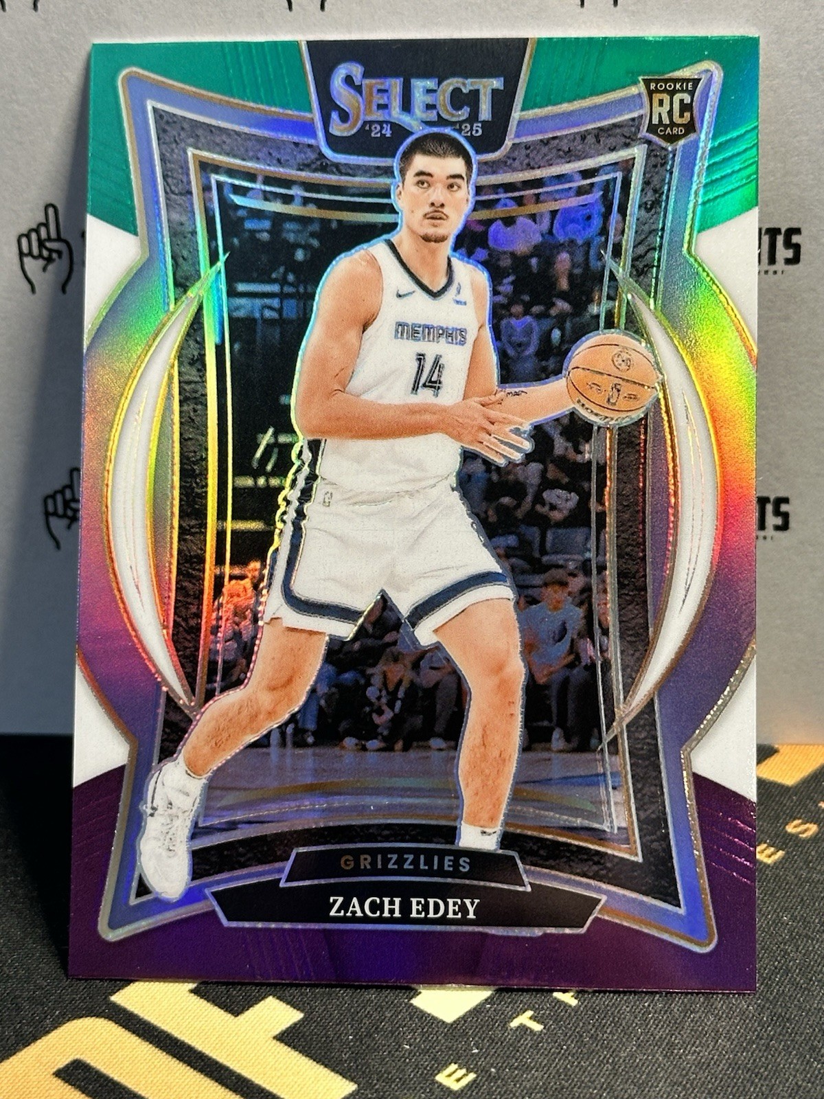 2024-25 Panini Select - Concourse - Zach Edey - Tri-Color Prizm P/W/G  (RC)