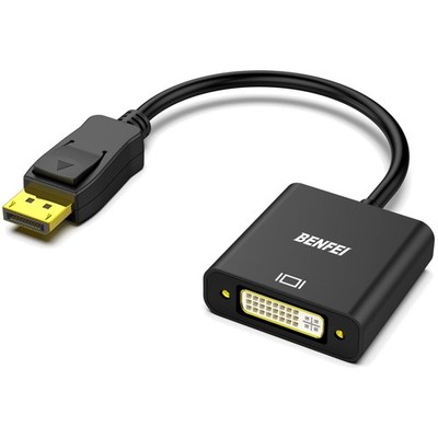 Kompakter DisplayPort zu DVI Adapter   Eleganter HDTV Konverter mit Vergoldet