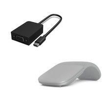 Microsoft Surface Arc Touch Mouse Platinum  Surface USB-C to VGA Adapter Black