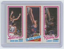 1980-81 TOPPS KAREEM ABDUL-JABBAR/JOHN SHUMATE/LARRY DEMIC . LAKERS/SLAM