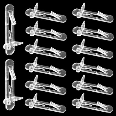 Litoexpe 40 Pieces Plastic Locking Shelf Pins, Shelf Support Pegs Clear Book ...