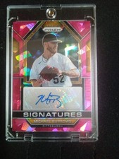2023 Panini Pink prizm Auto Card SIG-MB MICHAEL BURROWS PIRATES +  Case