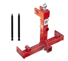 49"Hay Spear 3Point Hitch Tractor Attachment & 2Pc 17"Hay Bale Spear Stabilizer