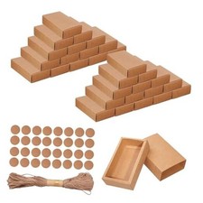 32 Pcs Paper Drawer Box Mini Cardboard Present Boxes Rectangle Drawer Brown