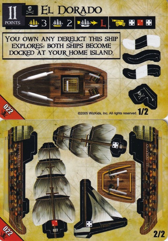 WizKids Pirates of the Spanish Main #022 El Dorado (Common) ship new unpunched