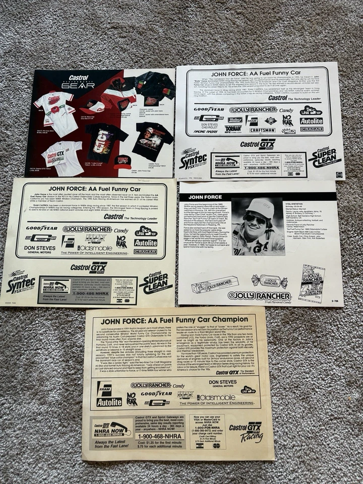 Colección de retratos autografiados John Force vintage años 90 Foto 2 de 2
